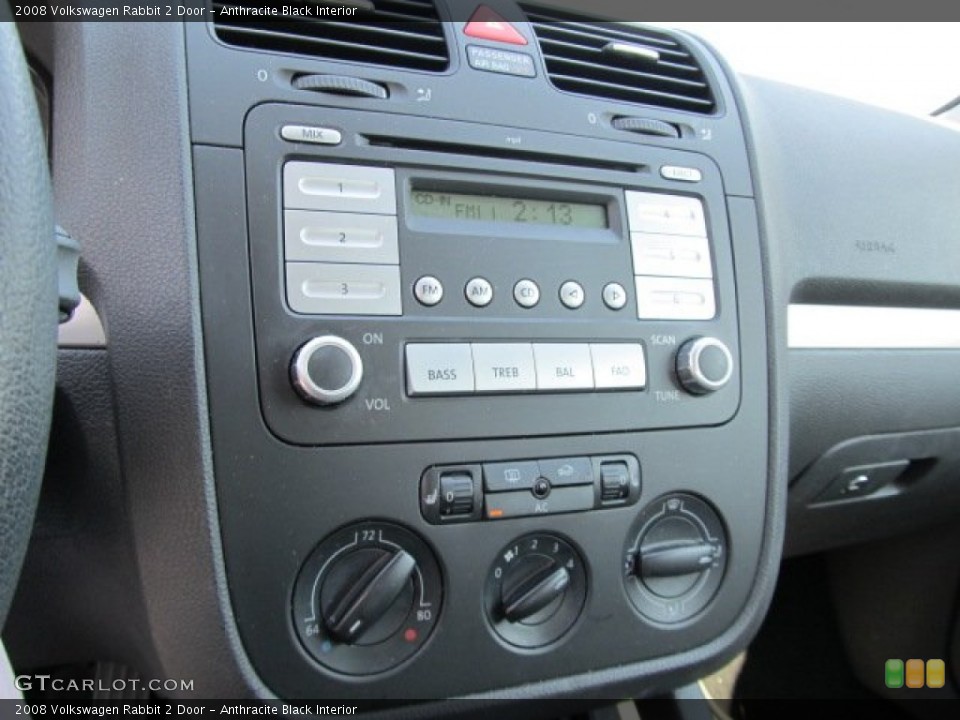 Anthracite Black Interior Controls for the 2008 Volkswagen Rabbit 2 Door #53949587