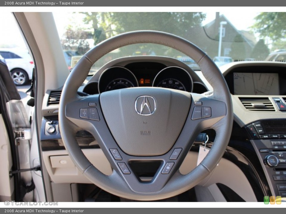 Taupe Interior Steering Wheel for the 2008 Acura MDX Technology #53949872