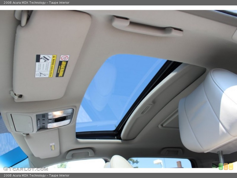 Taupe Interior Sunroof for the 2008 Acura MDX Technology #53949914