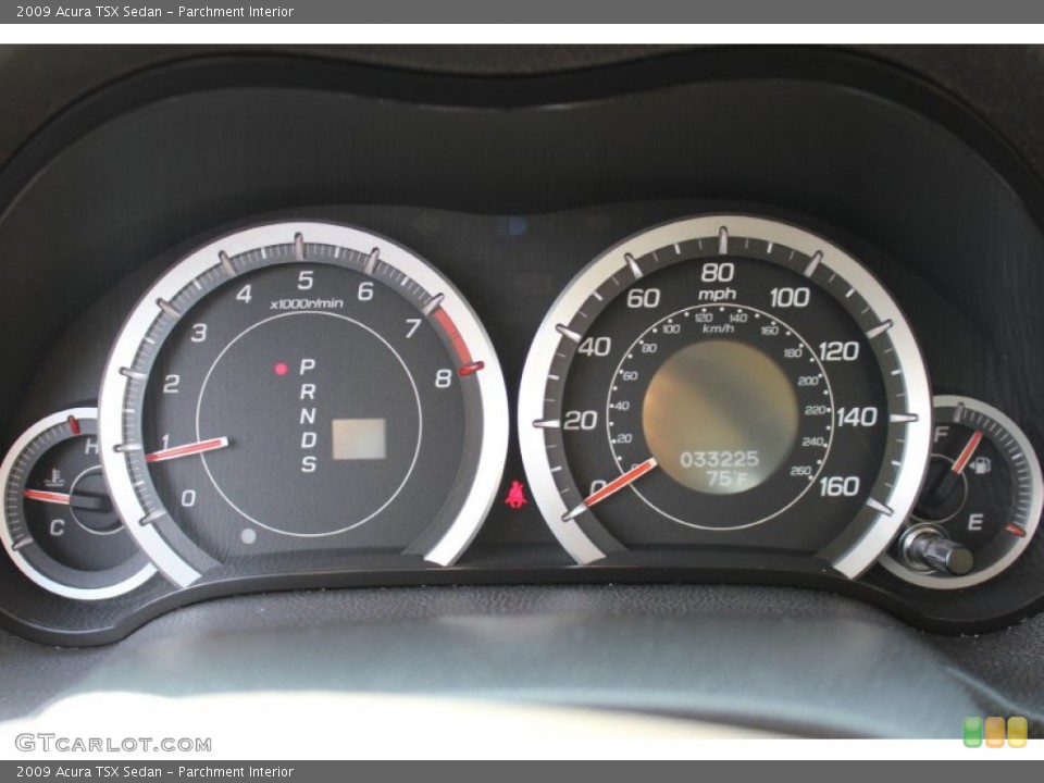 Parchment Interior Gauges for the 2009 Acura TSX Sedan #53950181