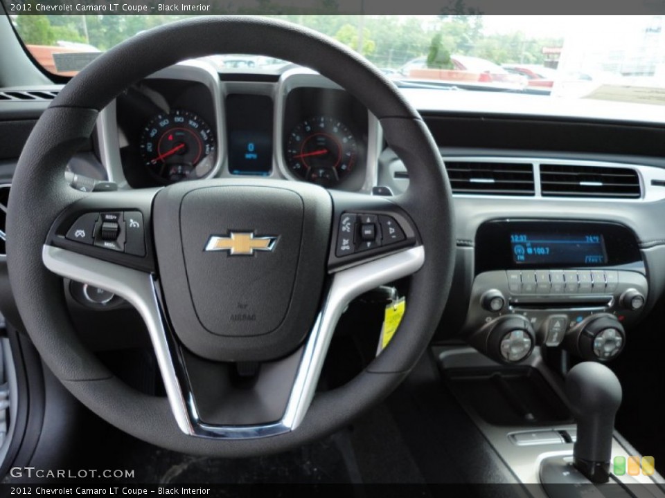 Black Interior Steering Wheel for the 2012 Chevrolet Camaro LT Coupe #53950367