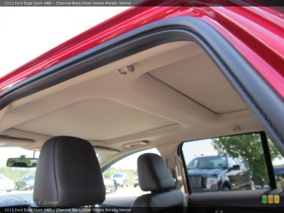 Charcoal Black/Silver Smoke Metallic Interior Sunroof for the 2011 Ford Edge Sport AWD #53950397