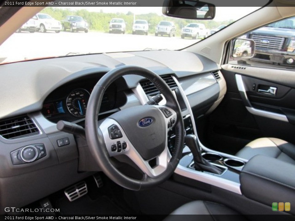 Charcoal Black/Silver Smoke Metallic Interior Dashboard for the 2011 Ford Edge Sport AWD #53950412