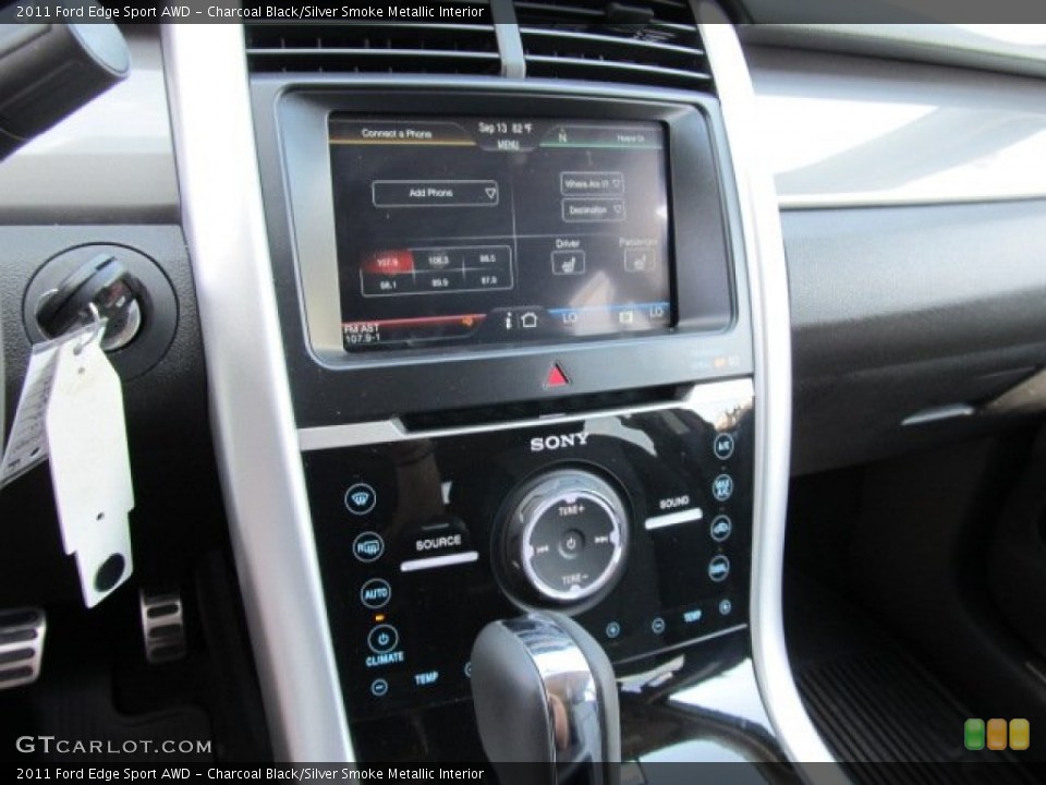 Charcoal Black/Silver Smoke Metallic Interior Controls for the 2011 Ford Edge Sport AWD #53950430
