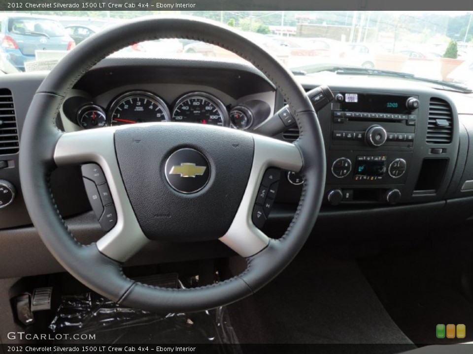Ebony Interior Steering Wheel for the 2012 Chevrolet Silverado 1500 LT Crew Cab 4x4 #53951447