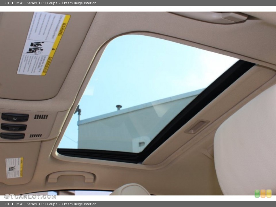 Cream Beige Interior Sunroof for the 2011 BMW 3 Series 335i Coupe #53951957