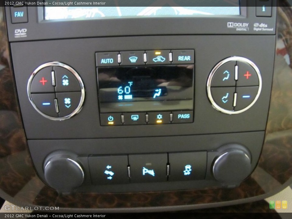 Cocoa/Light Cashmere Interior Controls for the 2012 GMC Yukon Denali #53952383