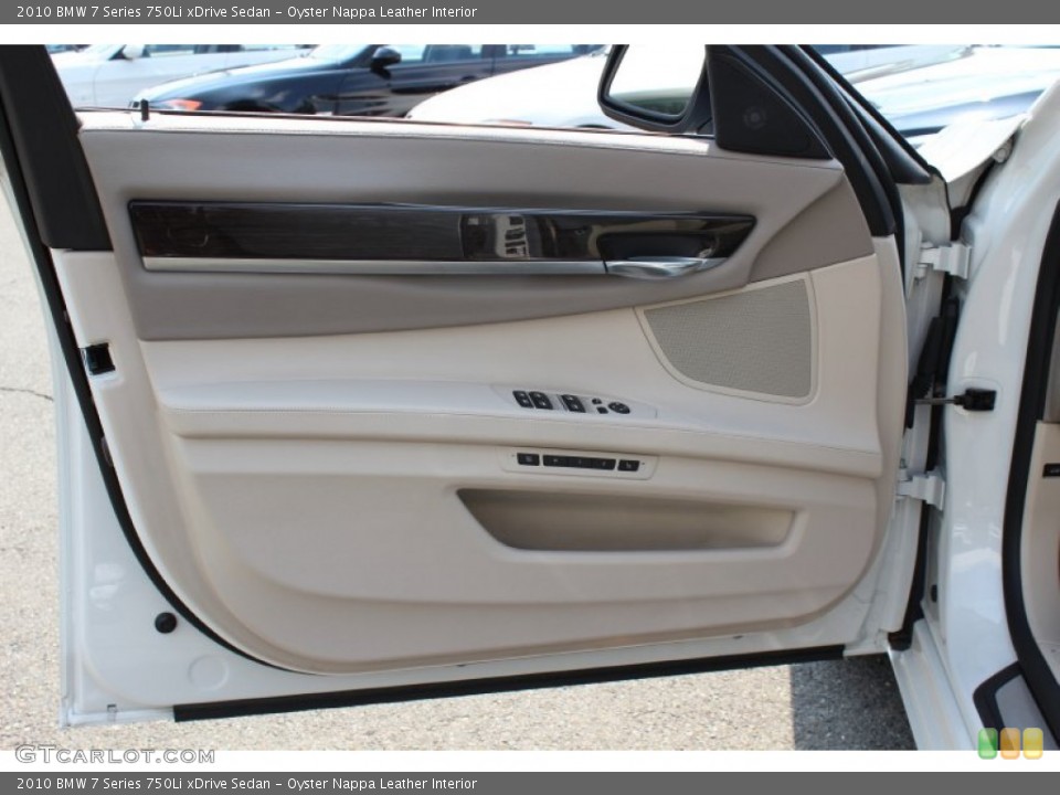 Oyster Nappa Leather Interior Door Panel for the 2010 BMW 7 Series 750Li xDrive Sedan #53953748