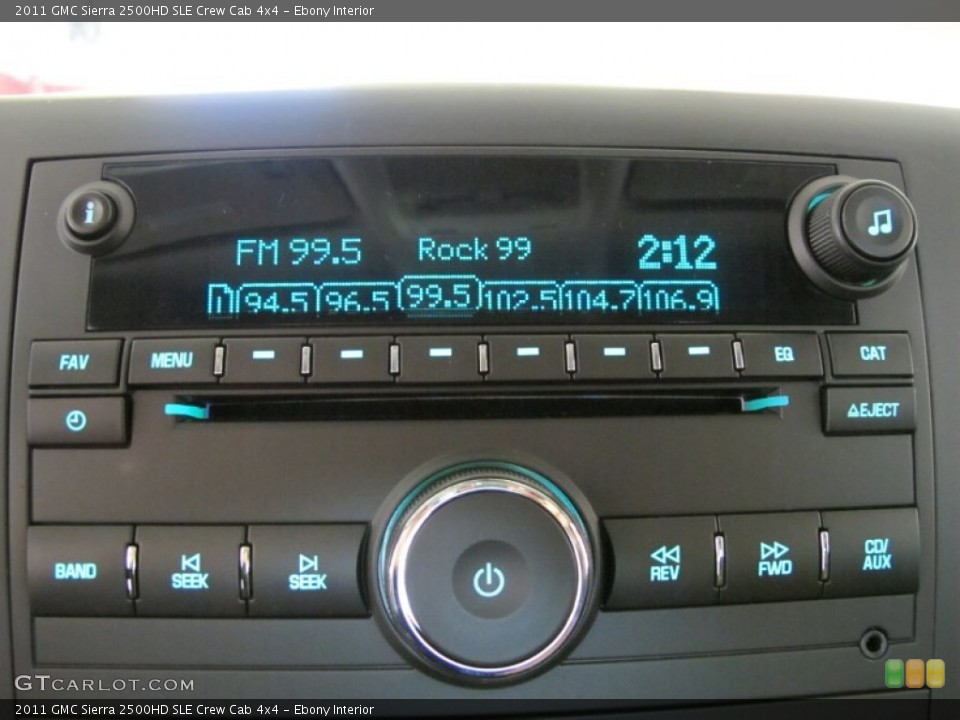 Ebony Interior Audio System for the 2011 GMC Sierra 2500HD SLE Crew Cab 4x4 #53953751