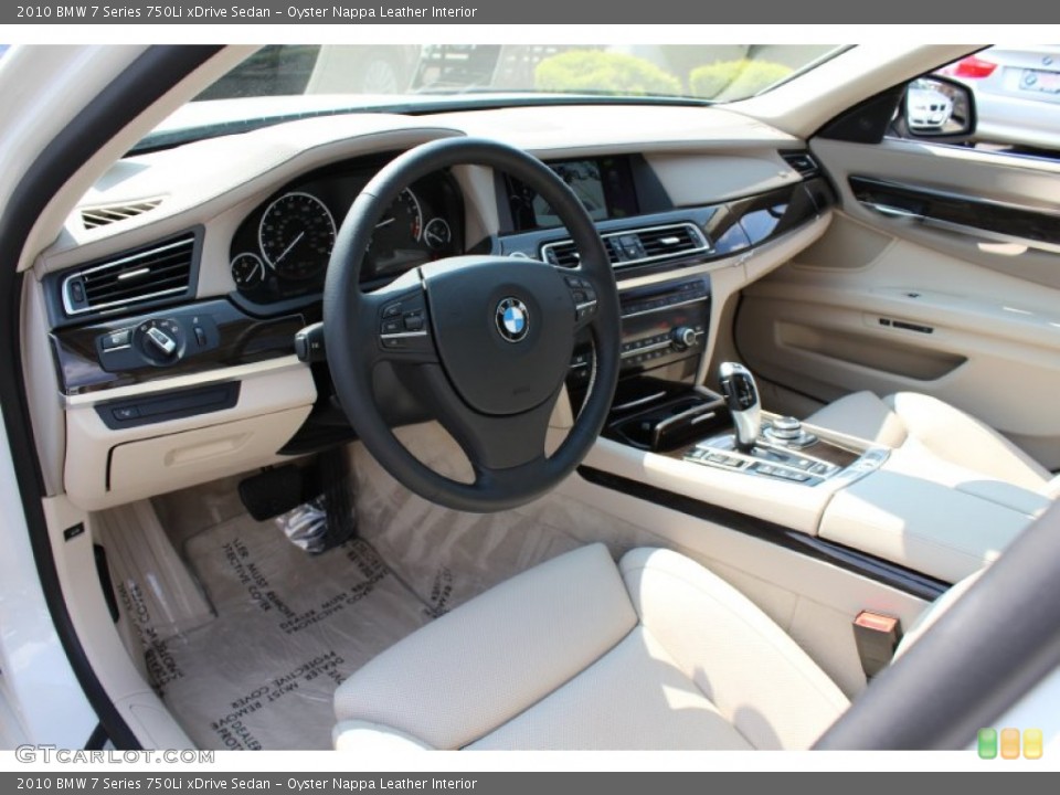 Oyster Nappa Leather Interior Photo for the 2010 BMW 7 Series 750Li xDrive Sedan #53953754