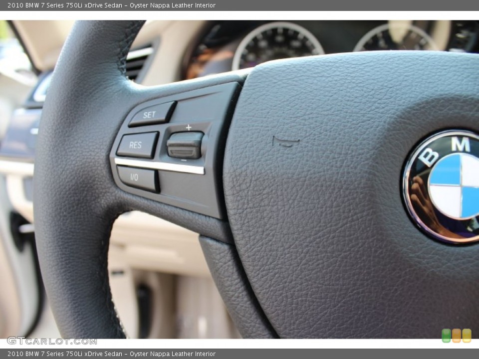 Oyster Nappa Leather Interior Controls for the 2010 BMW 7 Series 750Li xDrive Sedan #53953796