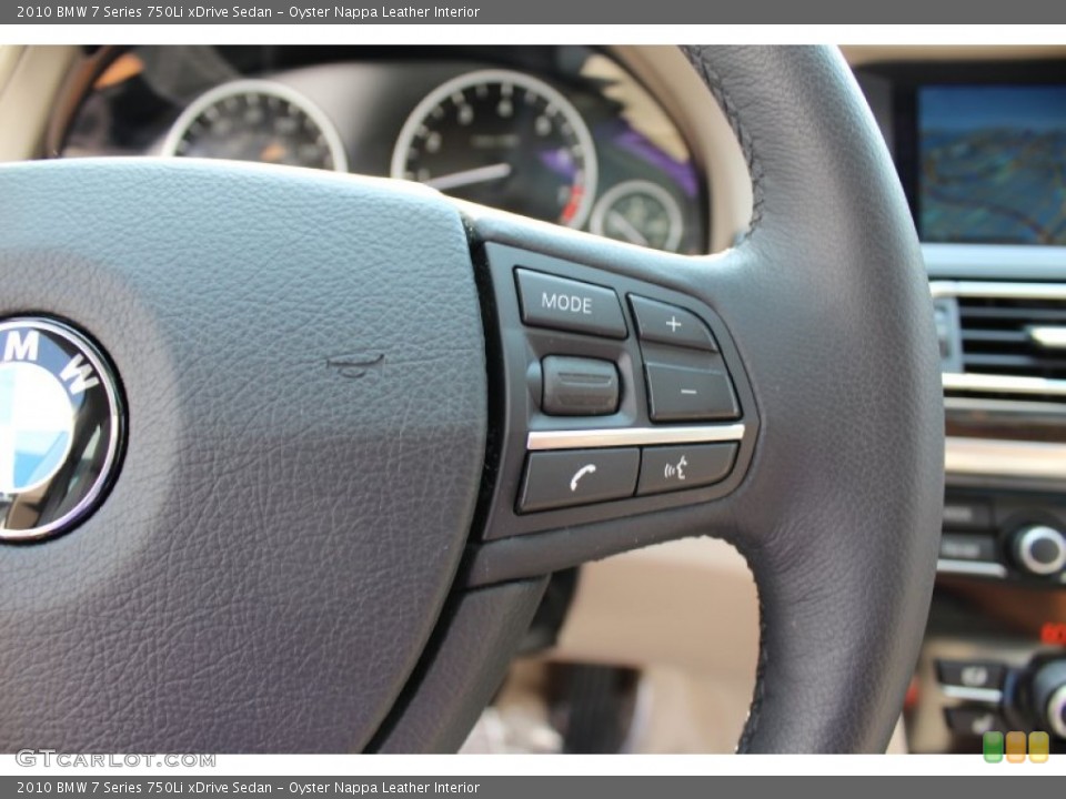 Oyster Nappa Leather Interior Controls for the 2010 BMW 7 Series 750Li xDrive Sedan #53953808