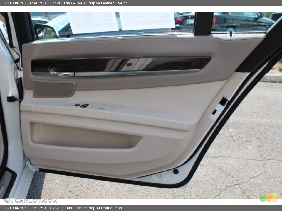Oyster Nappa Leather Interior Door Panel for the 2010 BMW 7 Series 750Li xDrive Sedan #53953871