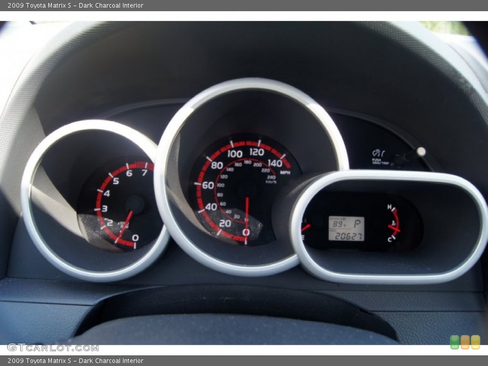 Dark Charcoal Interior Gauges for the 2009 Toyota Matrix S #53954195