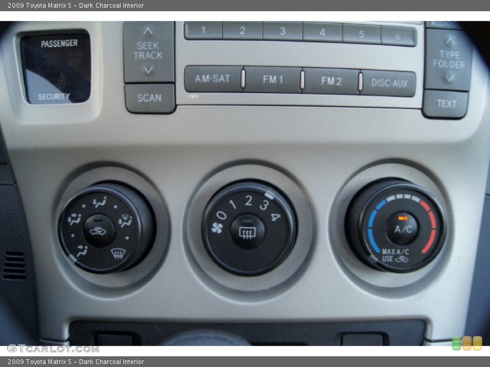 Dark Charcoal Interior Controls for the 2009 Toyota Matrix S #53954247