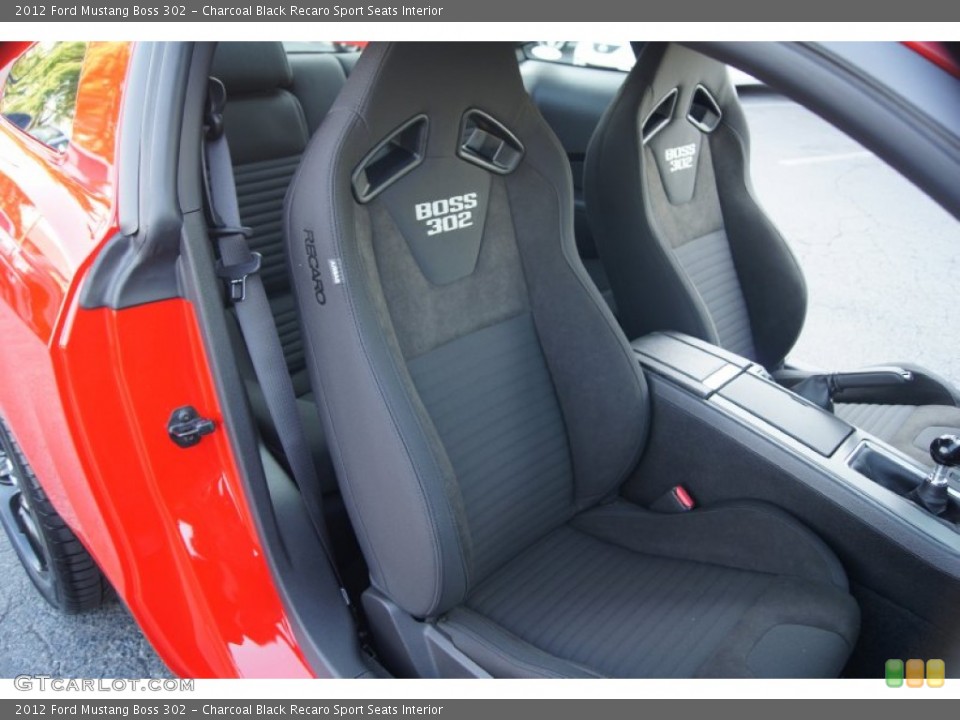 Charcoal Black Recaro Sport Seats Interior Photo for the 2012 Ford Mustang Boss 302 #53954684