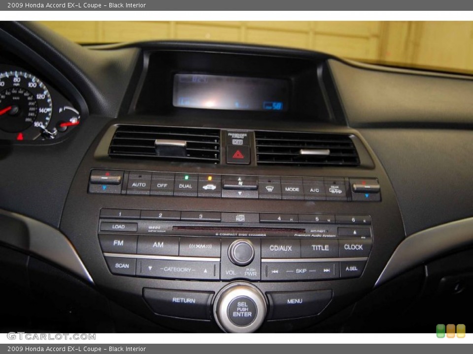 Black Interior Controls for the 2009 Honda Accord EX-L Coupe #53955323
