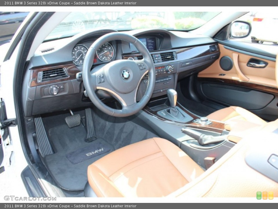 Saddle Brown Dakota Leather Interior Prime Interior for the 2011 BMW 3 Series 328i xDrive Coupe #53955572
