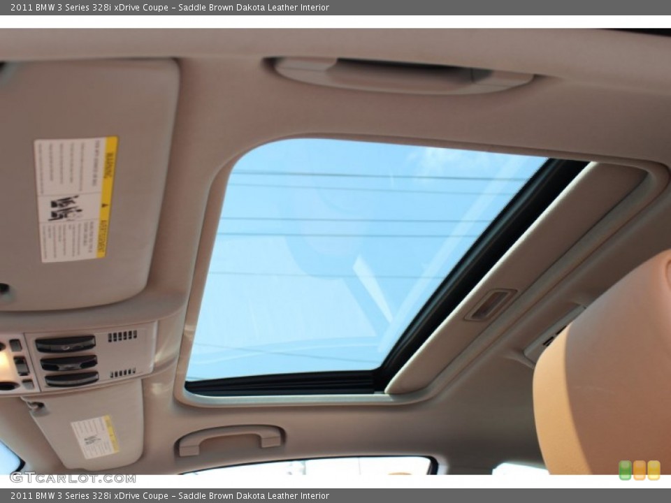 Saddle Brown Dakota Leather Interior Sunroof for the 2011 BMW 3 Series 328i xDrive Coupe #53955653