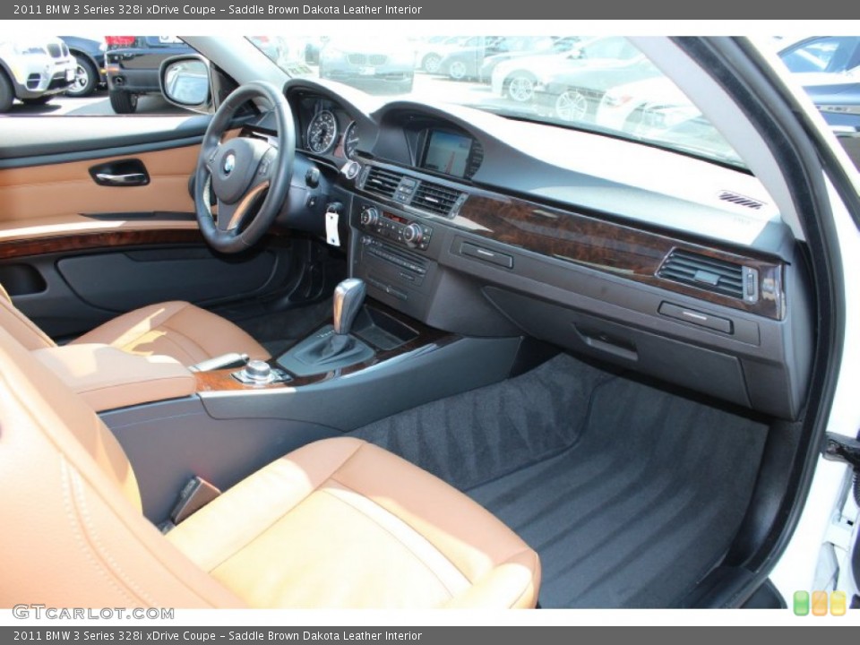 Saddle Brown Dakota Leather Interior Dashboard for the 2011 BMW 3 Series 328i xDrive Coupe #53955692