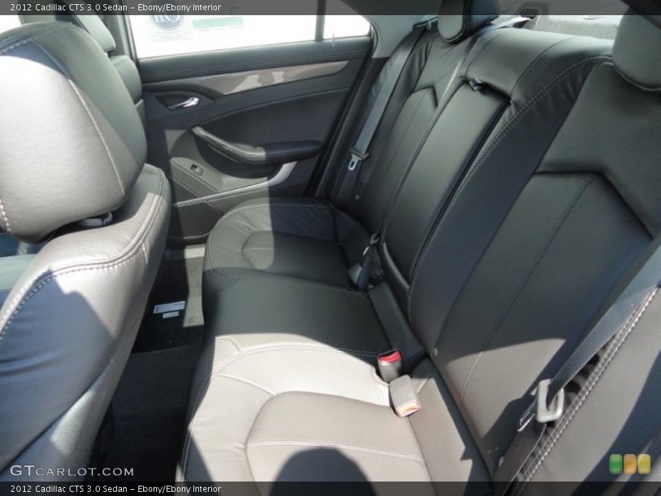 Ebony/Ebony Interior Photo for the 2012 Cadillac CTS 3.0 Sedan #53959223