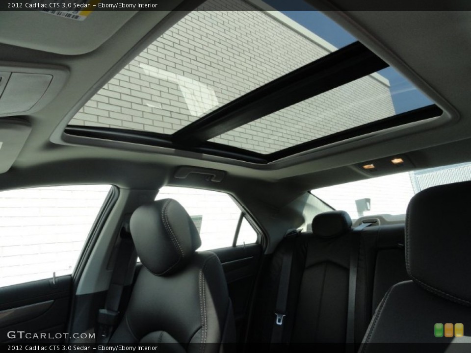 Ebony/Ebony Interior Sunroof for the 2012 Cadillac CTS 3.0 Sedan #53959235