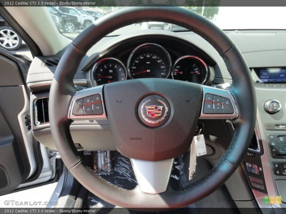 Ebony/Ebony Interior Steering Wheel for the 2012 Cadillac CTS 3.0 Sedan #53959244