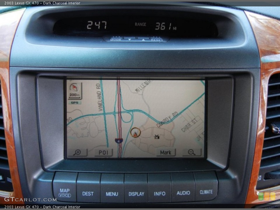 Dark Charcoal Interior Navigation for the 2003 Lexus GX 470 #53959334