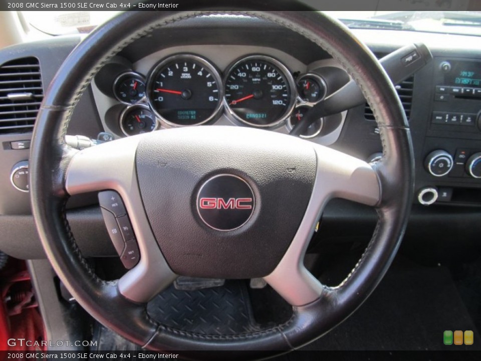 Ebony Interior Steering Wheel for the 2008 GMC Sierra 1500 SLE Crew Cab 4x4 #53959394