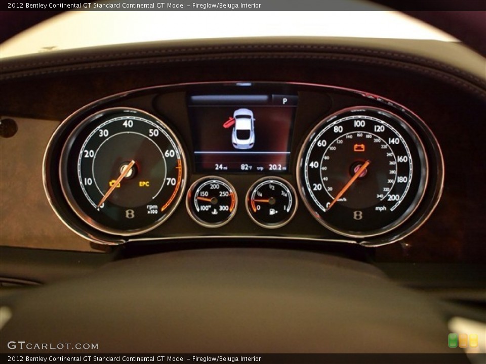 Fireglow/Beluga Interior Gauges for the 2012 Bentley Continental GT  #53960048