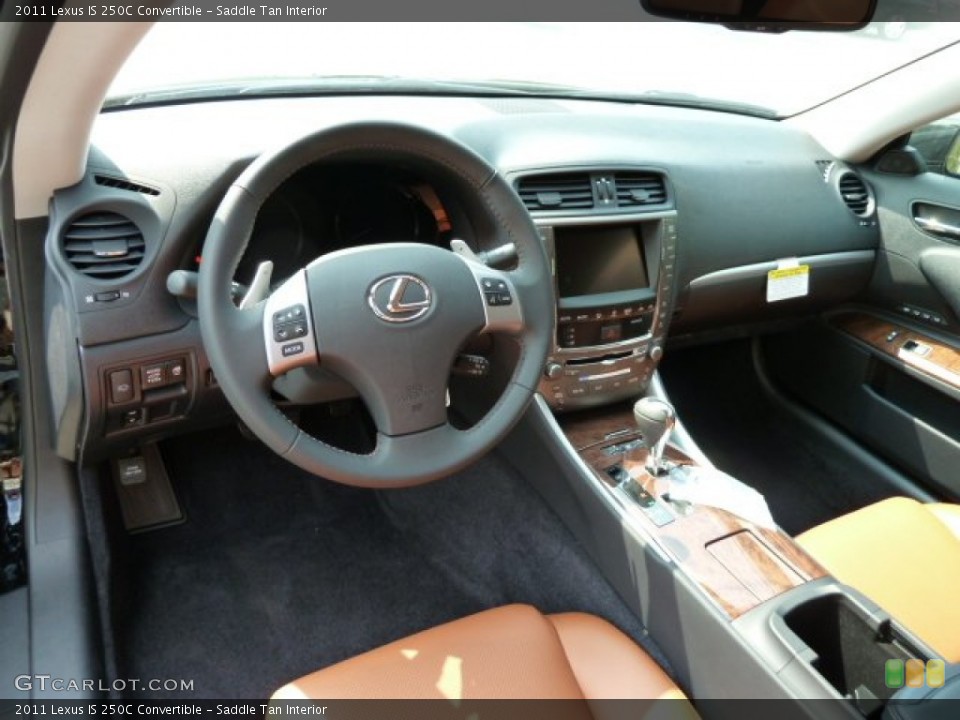 Saddle Tan Interior Dashboard for the 2011 Lexus IS 250C Convertible #53962707