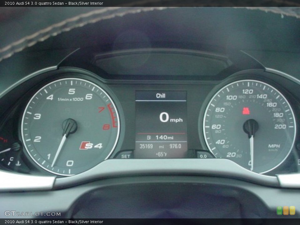 Black/Silver Interior Gauges for the 2010 Audi S4 3.0 quattro Sedan #53962955
