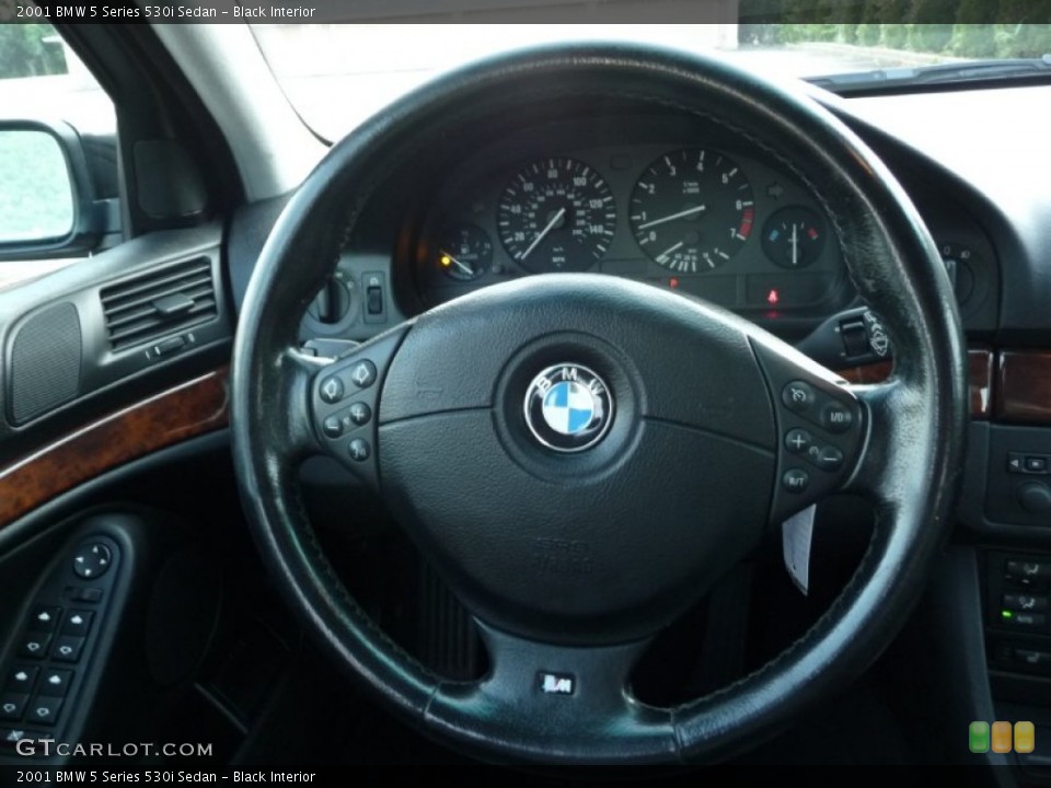 Black Interior Steering Wheel for the 2001 BMW 5 Series 530i Sedan #53963057