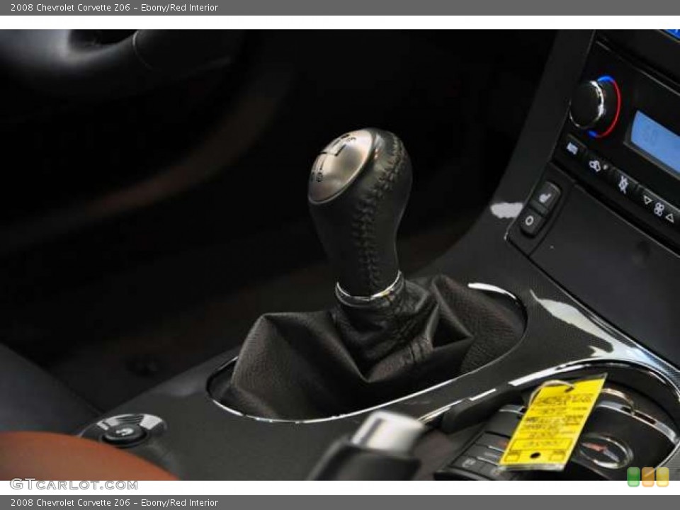 Ebony/Red Interior Transmission for the 2008 Chevrolet Corvette Z06 #53963123