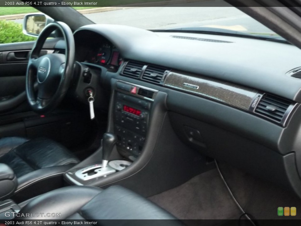 Ebony Black Interior Dashboard for the 2003 Audi RS6 4.2T quattro #53963405
