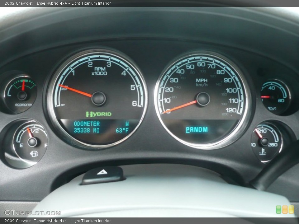 Light Titanium Interior Gauges for the 2009 Chevrolet Tahoe Hybrid 4x4 #53963719