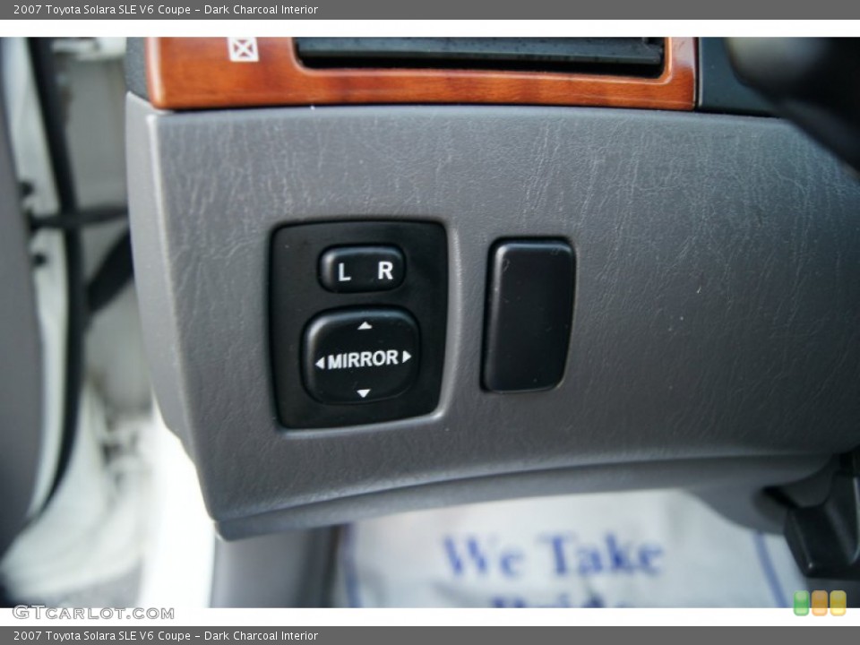 Dark Charcoal Interior Controls for the 2007 Toyota Solara SLE V6 Coupe #53966012