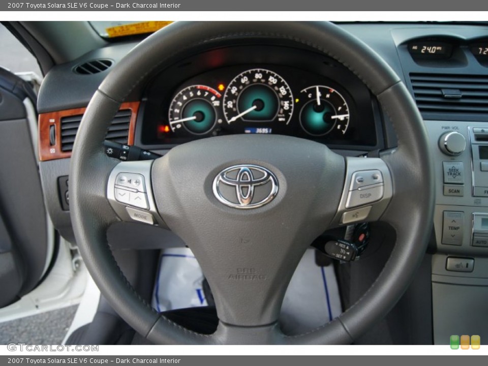 Dark Charcoal Interior Steering Wheel for the 2007 Toyota Solara SLE V6 Coupe #53966021