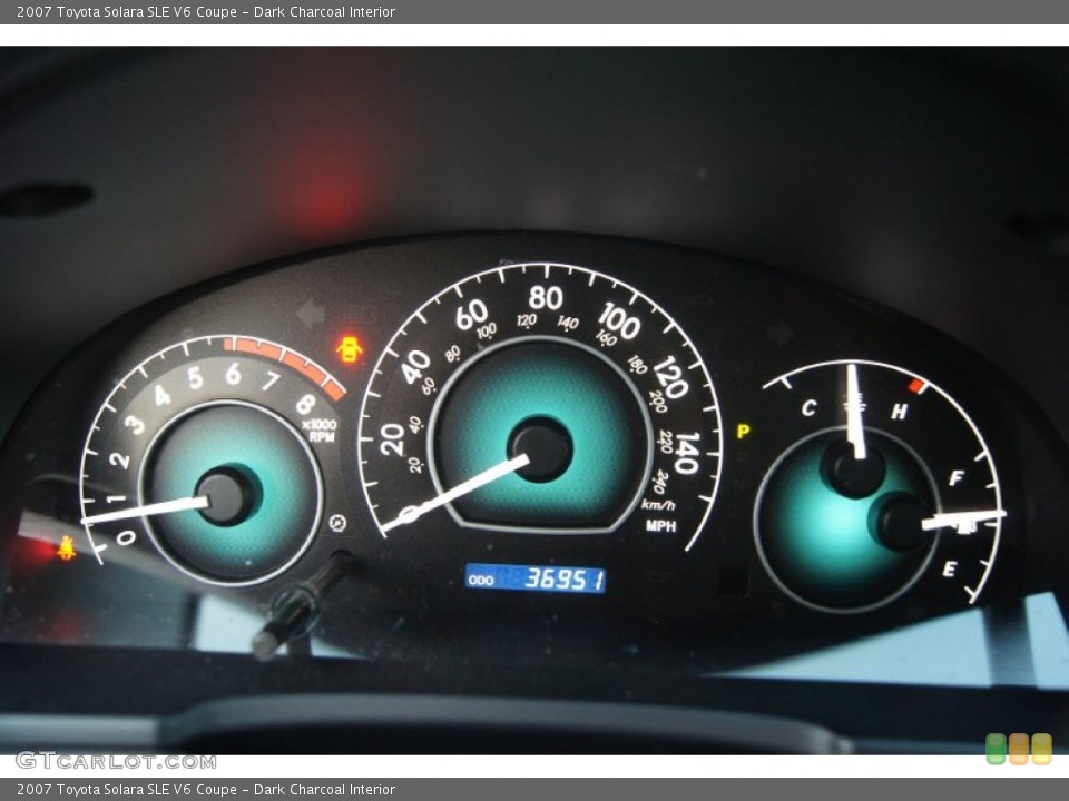 Dark Charcoal Interior Gauges for the 2007 Toyota Solara SLE V6 Coupe #53966029