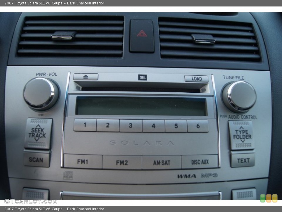 Dark Charcoal Interior Audio System for the 2007 Toyota Solara SLE V6 Coupe #53966069