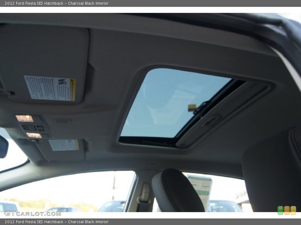 Charcoal Black Interior Sunroof for the 2012 Ford Fiesta SES Hatchback #53966630