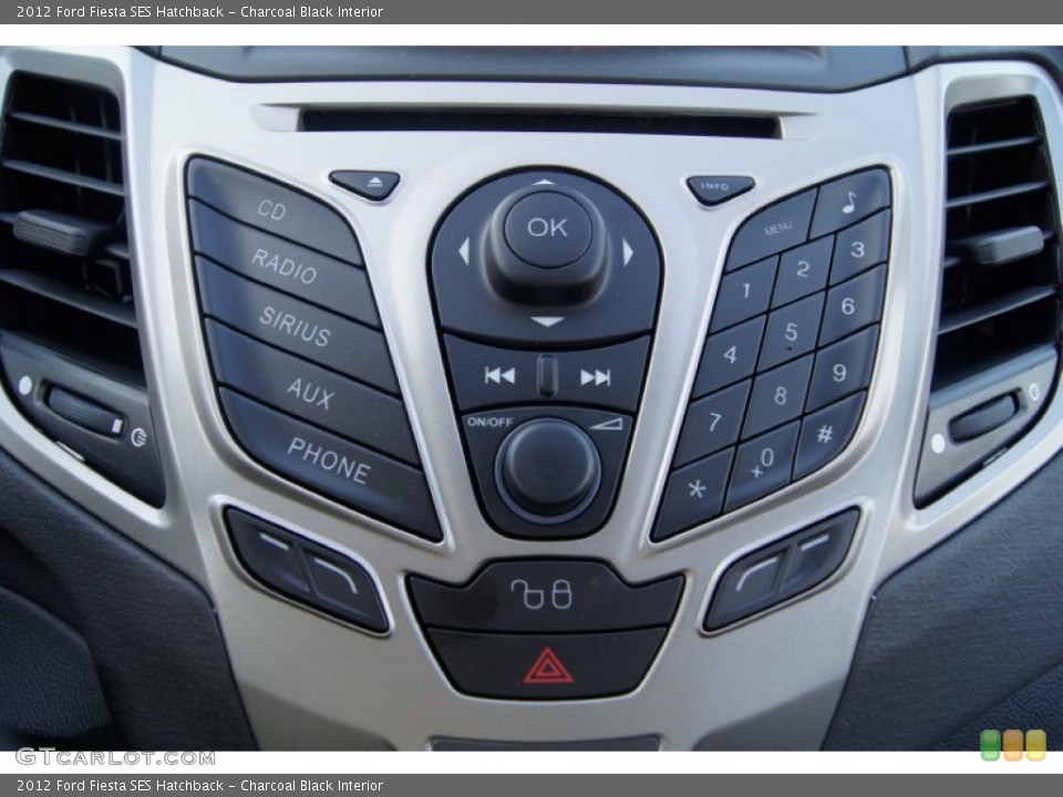 Charcoal Black Interior Controls for the 2012 Ford Fiesta SES Hatchback #53966696