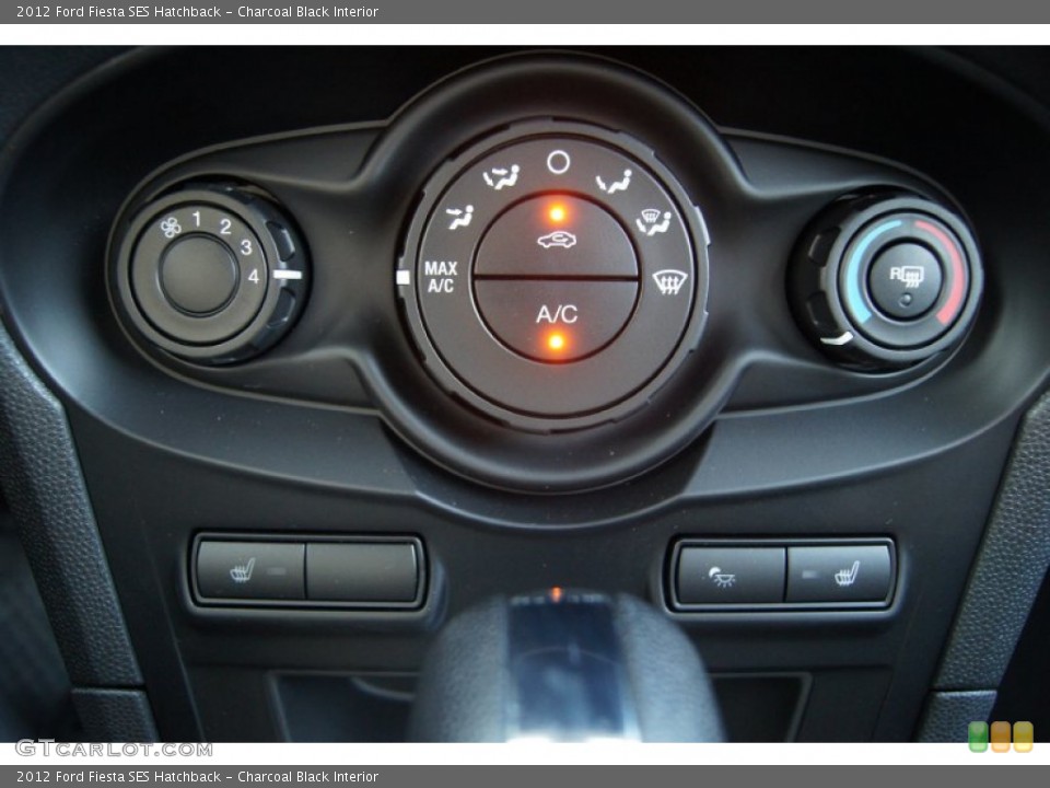 Charcoal Black Interior Controls for the 2012 Ford Fiesta SES Hatchback #53966704