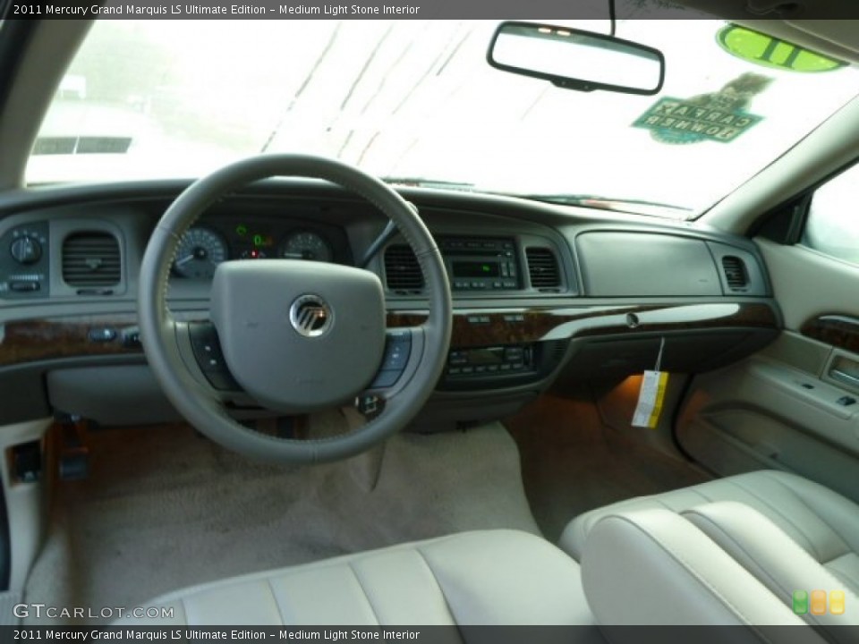 Medium Light Stone Interior Dashboard for the 2011 Mercury Grand Marquis LS Ultimate Edition #53967476