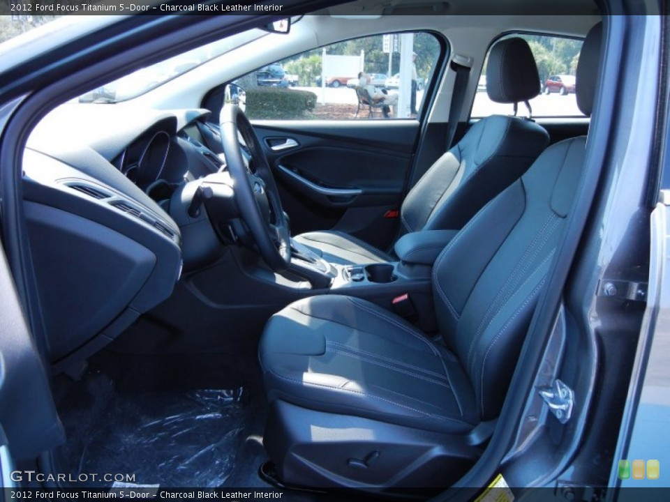 Charcoal Black Leather Interior Photo for the 2012 Ford Focus Titanium 5-Door #53967675