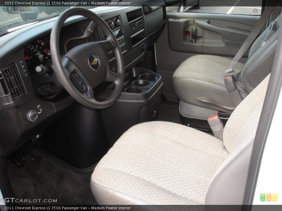 Medium Pewter Interior Photo for the 2011 Chevrolet Express LS 3500 Passenger Van #53968194