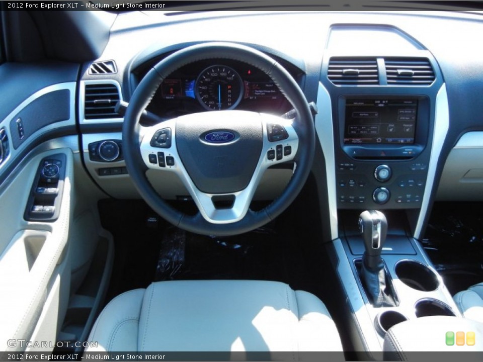 Medium Light Stone Interior Dashboard for the 2012 Ford Explorer XLT #53968275