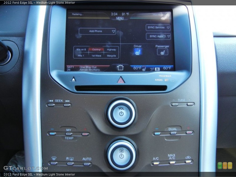 Medium Light Stone Interior Controls for the 2012 Ford Edge SEL #53968623