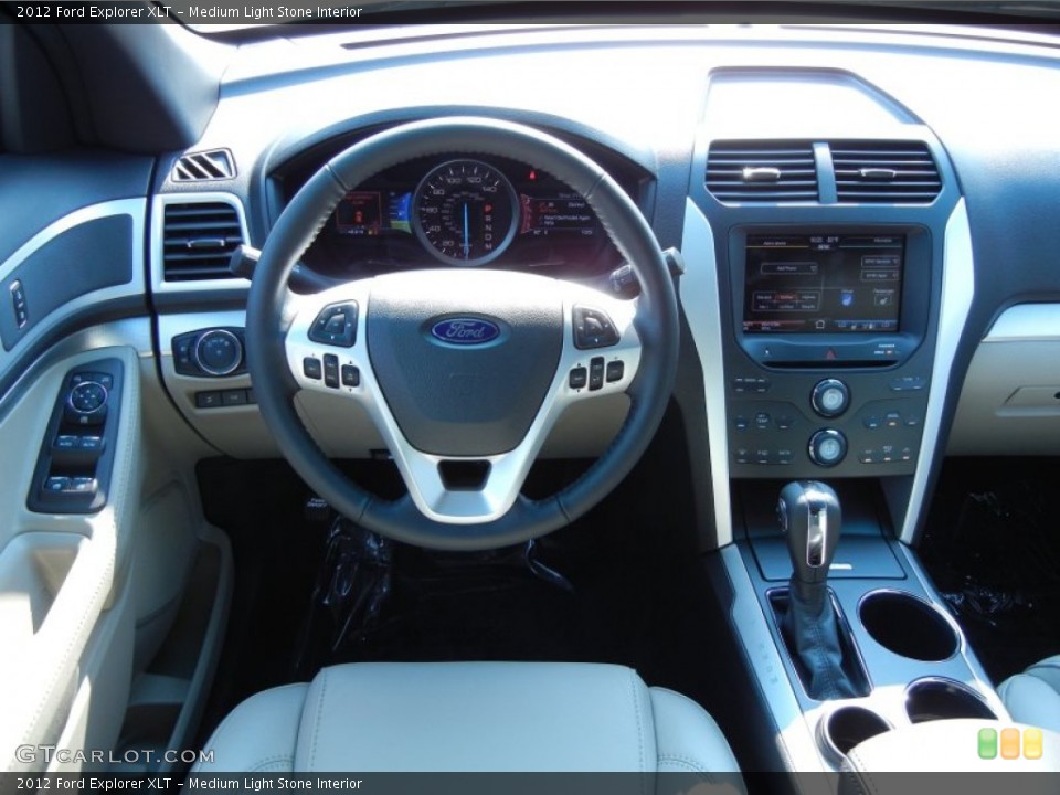 Medium Light Stone Interior Dashboard for the 2012 Ford Explorer XLT #53968823