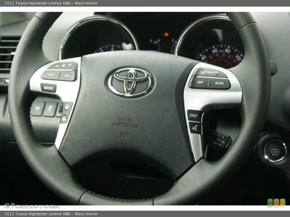 Black Interior Steering Wheel for the 2012 Toyota Highlander Limited 4WD #53970189